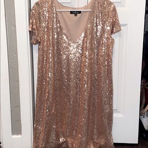 COPY - Lulus Short Sleeve Mini Sequin Dress